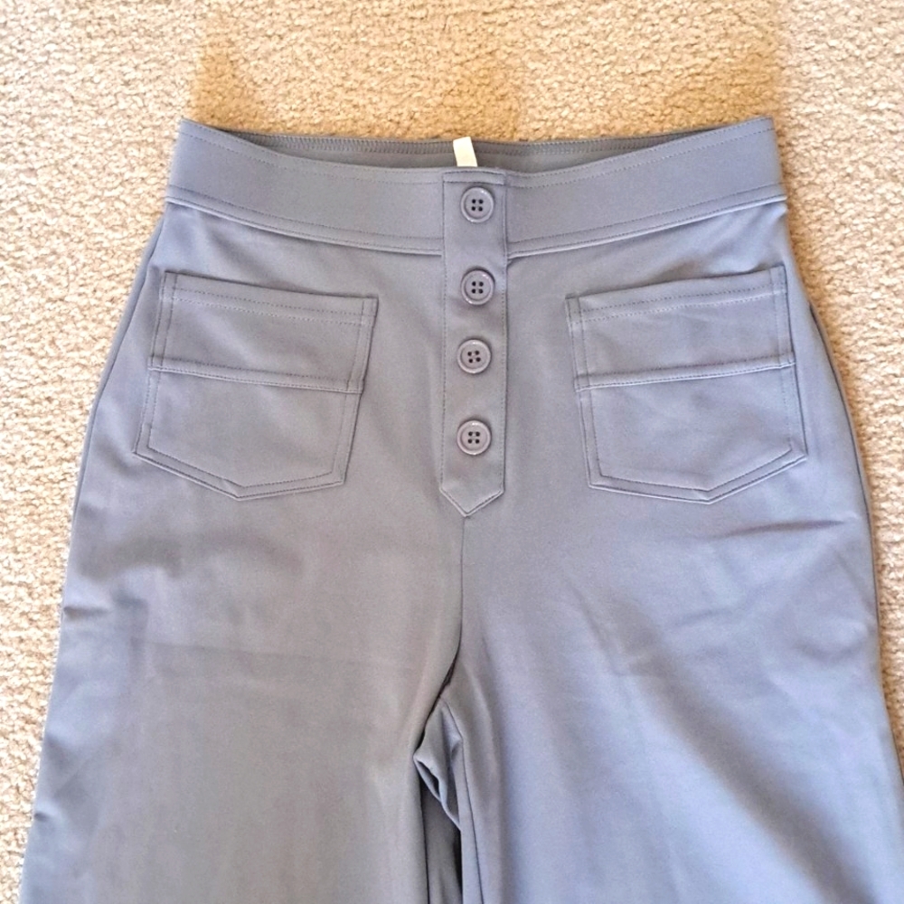 XLARGE    HALARA  HIGH WAISTED BUTTON STRAIGHT LEG CASUAL PANT - Picture 5 of 8